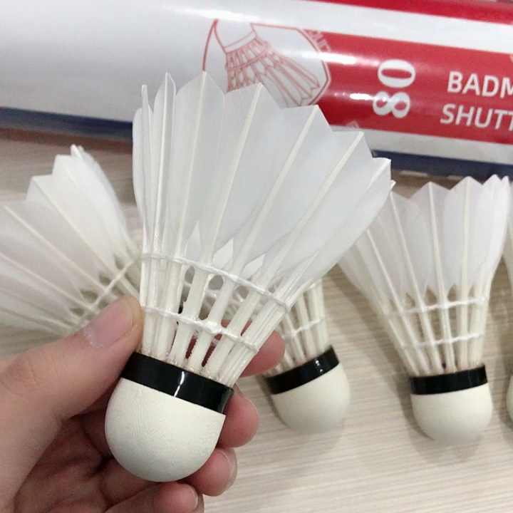 Lingmeiブランドホワイトグースフェザーシャトルバドミントン
