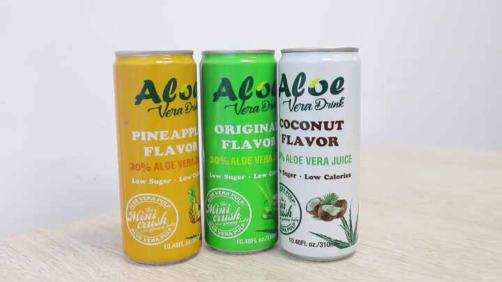 Tropical Flavors Aloe Vera Drink Soft Juice with Pulps Mango Pineapple  Coconut Shelf Juice Normal