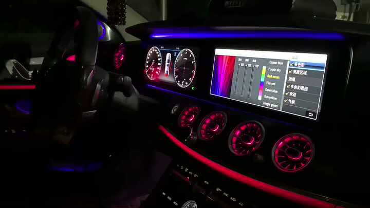 64色LEDエアベント3D回転ツイータースピーカー EクラスW213