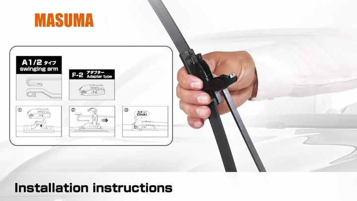 MU-18h MASUMA Auto Car Vehicles Accessories No Frame Wiper Blade
