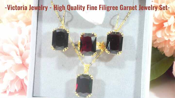 Shop Our Vintage Victorian 24k Gold Plated Garnet Set