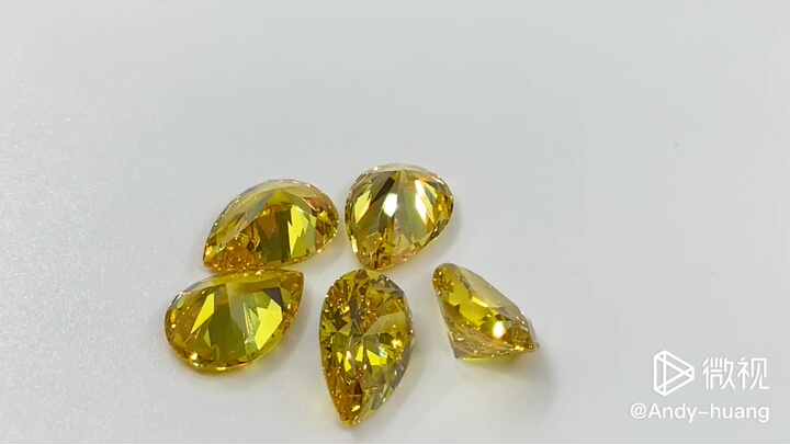 HQ GEMS AAA Yellow Zircon Stone in Stock Golden Pear Shaped