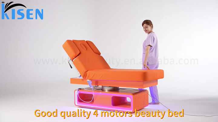 Kisen Wholesale French Beauty Salon Luxury Electric Custom Color Facial  Aesthetic Bed Massage Treatment Table with Motors