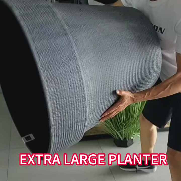 VR7 2 vasi da giardino rotondi in plastica grande, da 19,5 cm a 34 cm