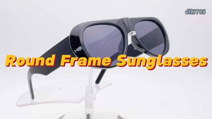 Large Round Frame Sunglasses for Men Women UV400, Custom Logo OEM