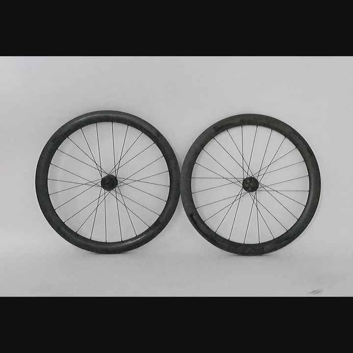 自転車ホイールリム50mmカーボンUDホイール24穴密閉ベアリング