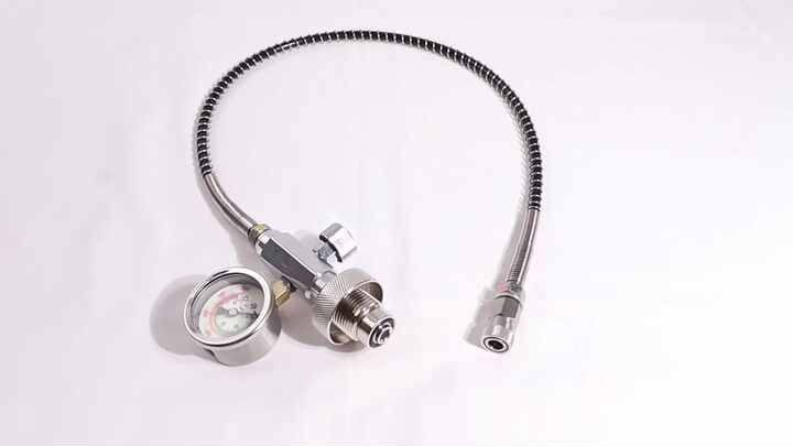 Adattatore Stazione Di Riempimento PCP Da Bombola Sub Con Connettore DIN 232/300 Bar E Manometro 40 MPa