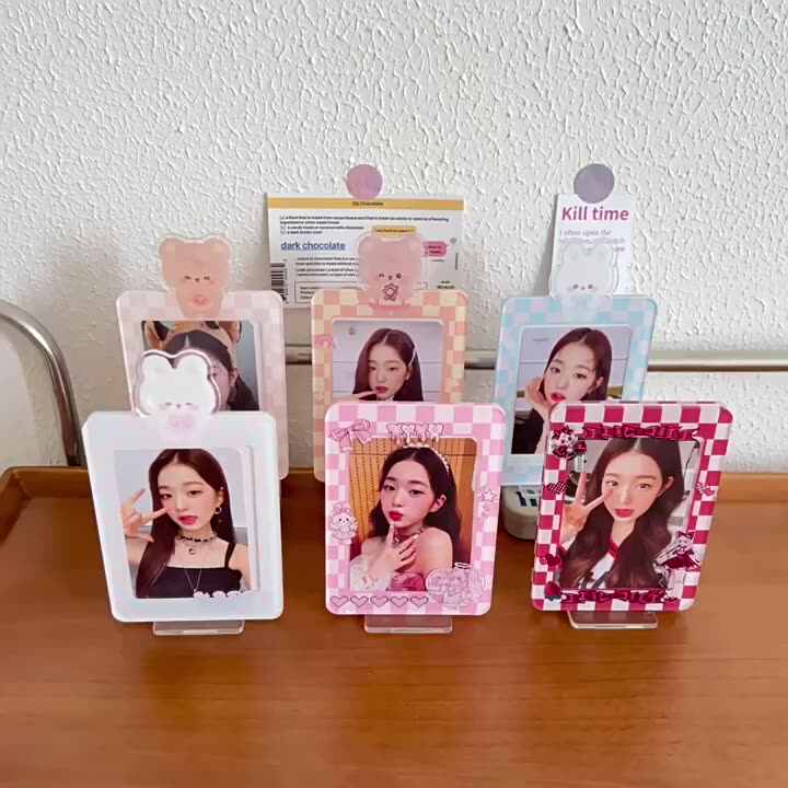 Custom Kpop Acrylic Photocard Holder Keychain - Cute & Eco-friendly
