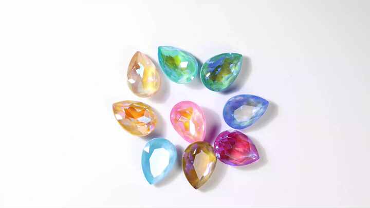 Wholesale Price K9 Mocha Fluorescent Pear Shape Pointed Bottom