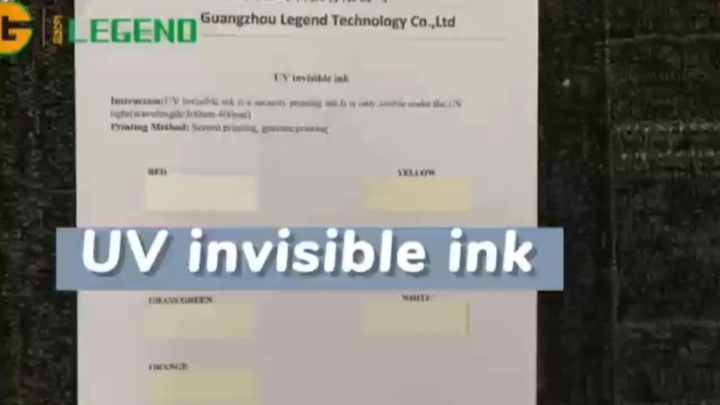 High Quality UV Invisible Ink for Secure Inkjet Printing