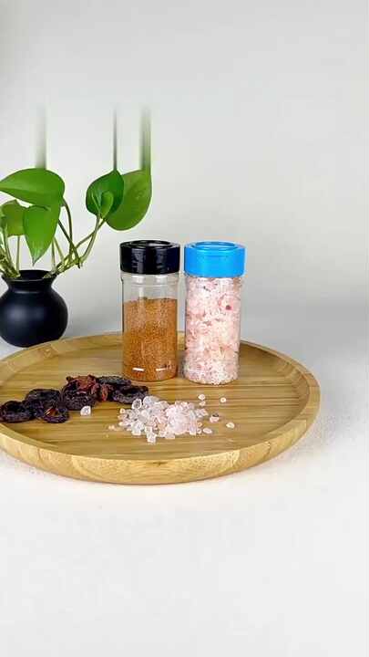 Clear Plastic Spice Bottles Seasoning Containers Pepper Salt 100ml