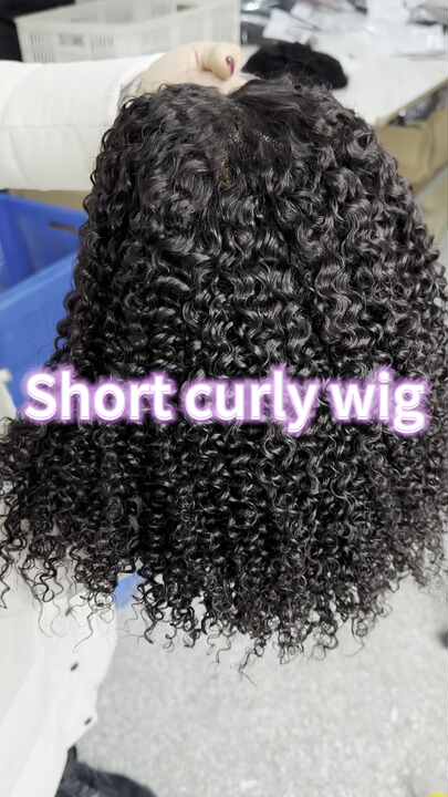 Glueless Human Hair Short Curly Weaves and Wigs Nerissahair