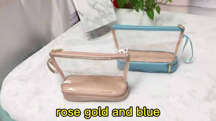 Relavel Travel Makeup Bag TSA Approved Clear Pouch