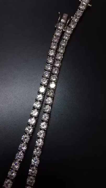 Cubic Zirconia Tennis Chain Necklace - 18k Gold Plated