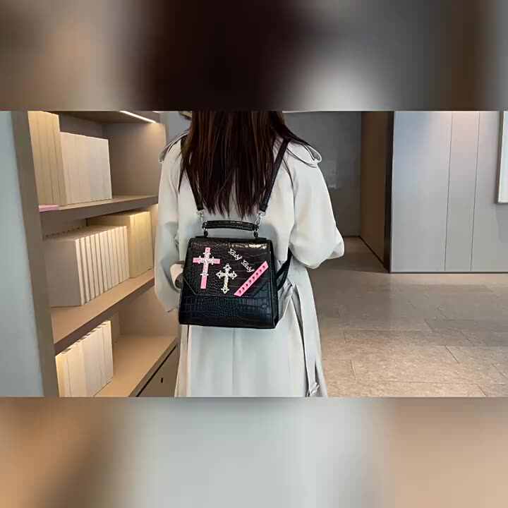Street Style Y2K Woman Crocodile PU Leather Shoulder Messenger Bag