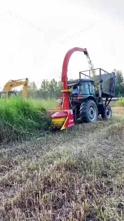 2ストローク米と小麦トラクターに取り付けられたミニ米コンバイン
