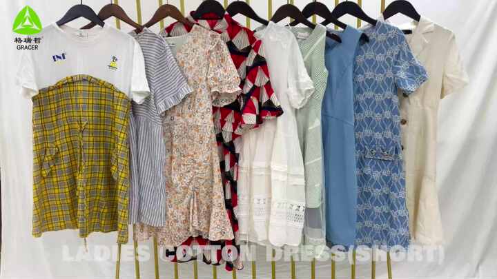 Wholesale Cheap Ladies Outdoor Cotton Dress for Resale Summer Used Clothes  in Bales in Africa
