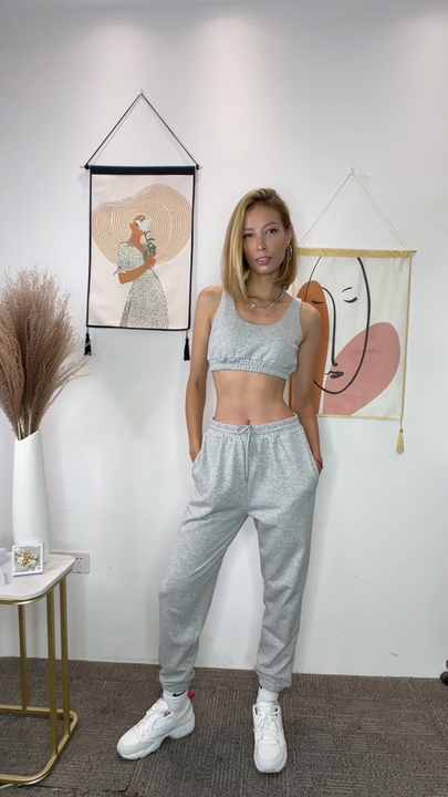 Sweatpants Cropped Workout Tank High Quality Custom Logo Joggers