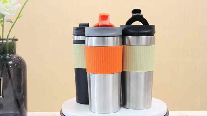 Tazza Termica Personalizzata In Acciaio Inox 350ml Con Coperchio Ermetico – Tenda A Doppia Parete Per Caffè E Tè – Design Mucca Delle Highland