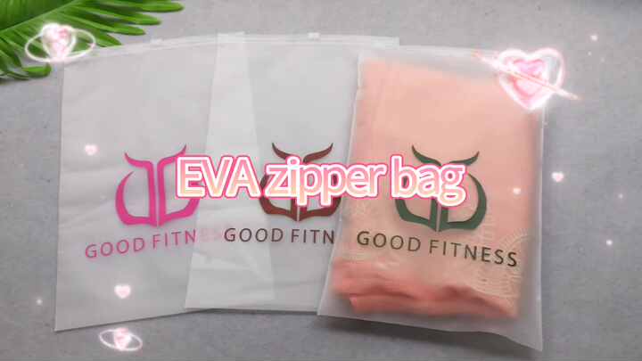 Eco Friendly Custom Printed logo Frosted Plastic Zipper Poly Bag