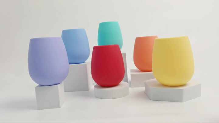 400ML Food Grade Drinkware Collapsible Wine Glass Tumbler Silicone Wine Cup