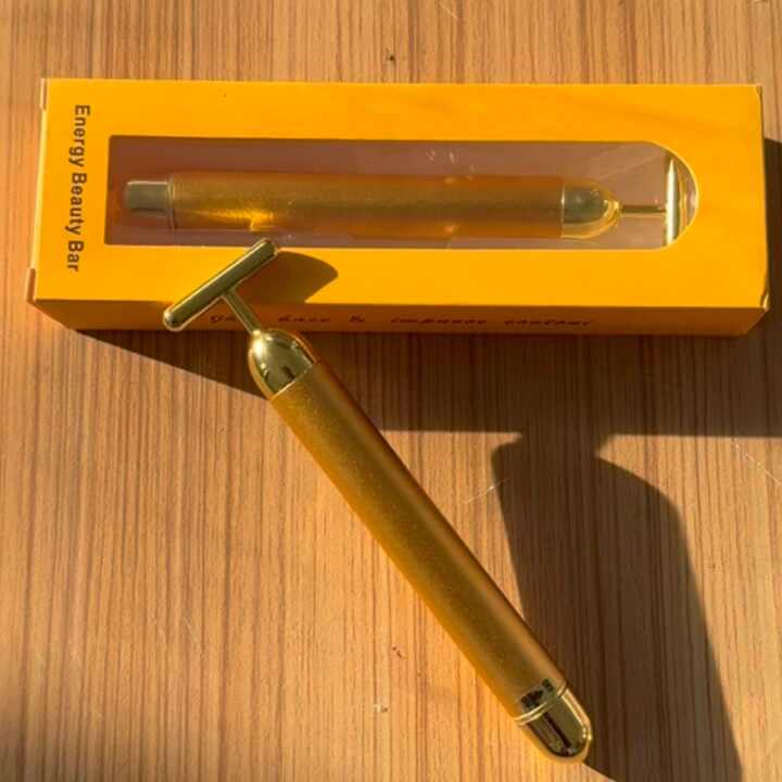 Hot Selling 24k Gold Energy Beauty Bar Vibrating Facial Lifting Skin Care T Shape Electric Face Massager Hot Selling 24k Gold Energy Beauty Bar Vibrating Facial Lifting Skin Care T Shape Electric Face Massager