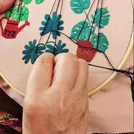 Kit De Broderie à L'aiguille Pour Débutants, Adultes Et Enfants, Motif Floral Imprimé, Kit De Broderie Au Point De Croix
