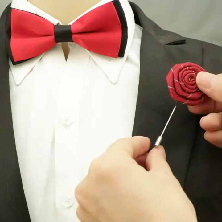 Brussel Spilla Floreale A Forma Di Foglia Con Fiore Artificiale – Accessorio Unisex Per Matrimoni, Cerimonie E Feste, Colore Verde