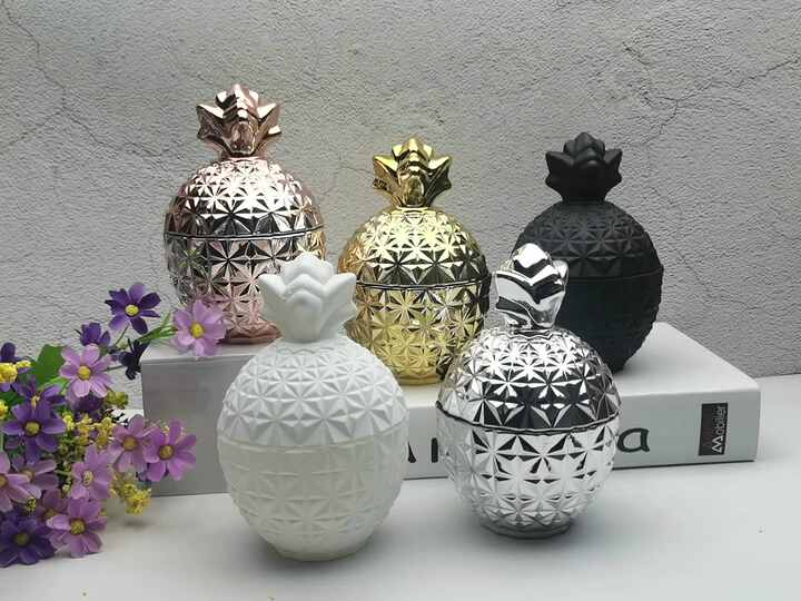 Pineapple Glass Candle Holders for Wedding Glass Jars for Candles