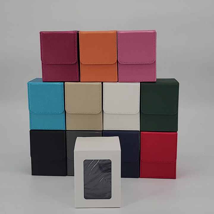 Card Deck Box for MTG Commander Decks Leather Deck Card Case for TCG Cards  with Magic Locking