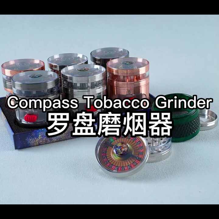 GT New Arrival Smoke Shop Supplies Herb Grinder 62mm 4 Layers Zinc Alloy  Casino Roulette Lid Tobacco Grinders Dispenser