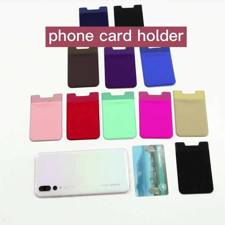 Detachable Adhesive Sticker Phone Pocket Case Cell Phone Stick on Card  Wallet Stretchy Credit Cards Holder Pouch Sleeve Opp Bag