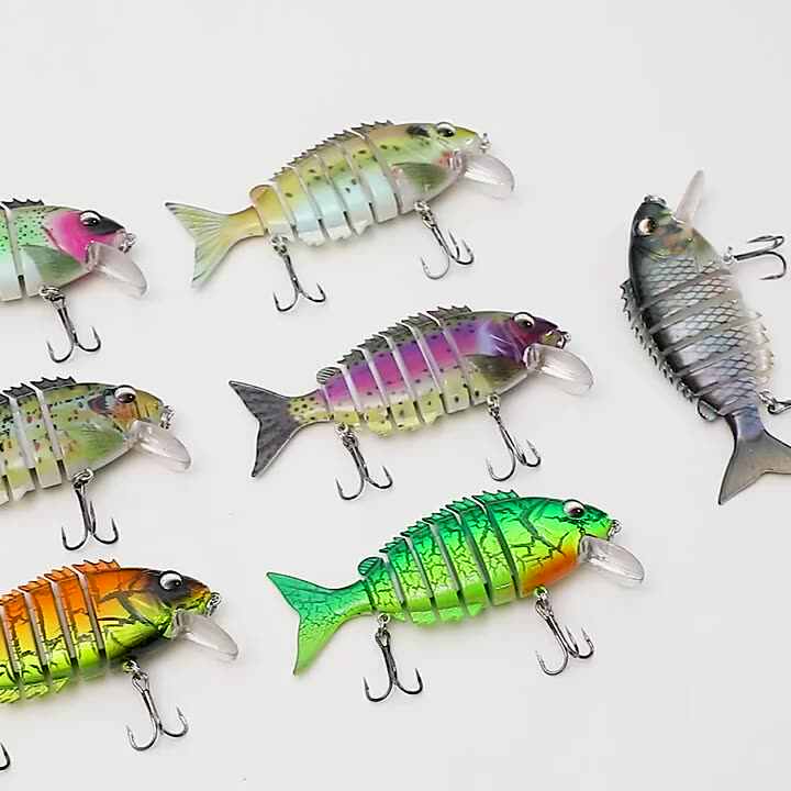 Lot de 6 leurres de pêche souples et lumineux - Leurres artificiels de crevettes avec crochet pour eau douce et eau salée