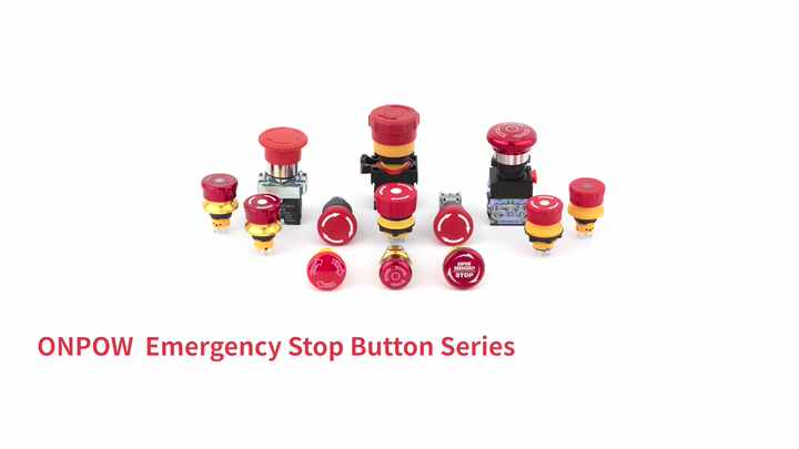 ONPOW Emergency Stop Button Switch E-stop Push Button Switch for EV ...