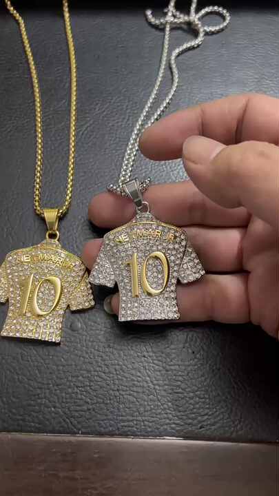 thumbnail image 2 of Toogod 18K Gold-Plated Soccer Number 10 Necklace – Argentina No.10 Football Pendant For Men & Women 2 of 11