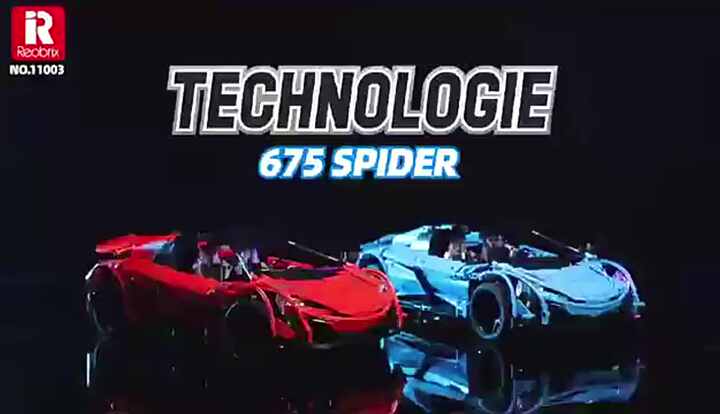 Reobrix 11002 APP Remote Control 675 LT Red Spider Sports Car