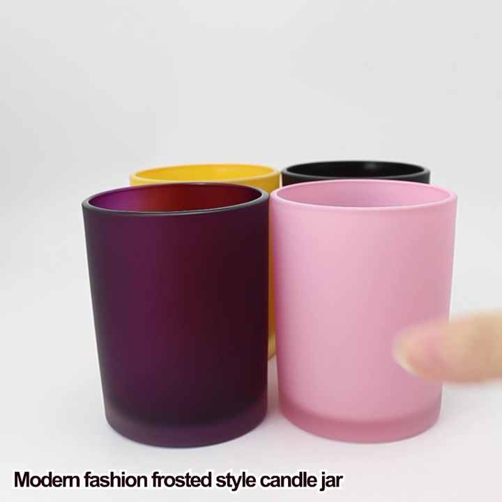 Luxury Custom Logo Wholesale Frosted White 8oz 10oz Candle Holder Jars