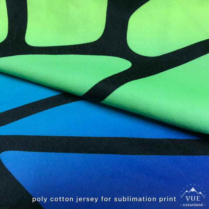 Tessuto in jersey lavorato a maglia misto cotone 60% poliestere