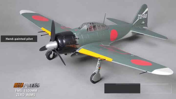 本格的なFMS A6M5ゼロ1100mm Warbird PNP RC飛行機EPOフォームスケール