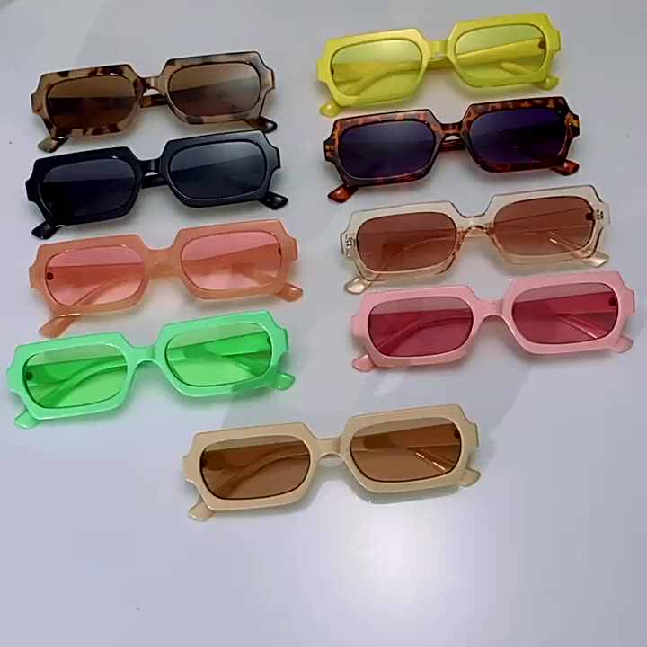 Small Rectangle Sunglasses Women Vintage Square Su... – Grandado - Foto 7
