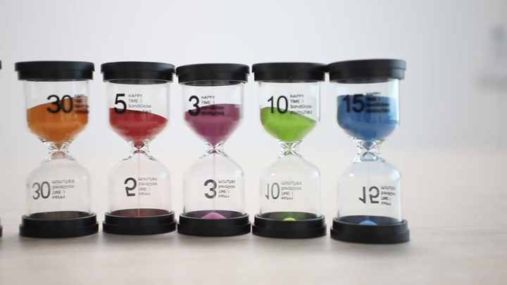 6Pcs/set 1-3-5-10-15-30-Minutes Visual Timer for Kid with Autisms Hourglass Colorful Hourglass Sand Timers - 1⁄3⁄5⁄10⁄15⁄30 Min Hourglass