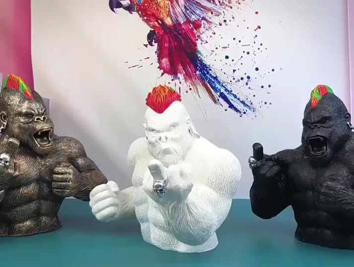 ヒップホップ怒りのキングコング装飾赤毛ゴリラフィギュア家の装飾