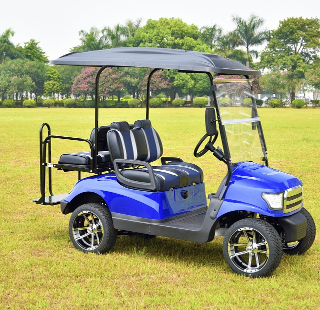 白色4座电动车,热卖的48v4kw最新4轮实用电动车