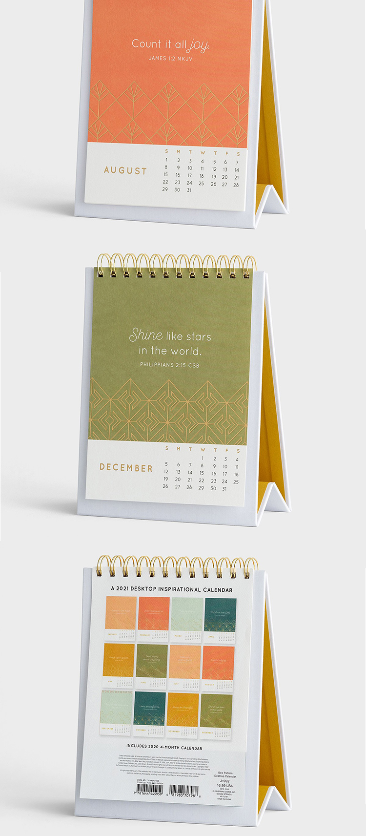 Custom Logo Printed 2023 2024 Spiral Wire Mo<i></i>nthly Stand Flip Table Desk Desktop Calendar