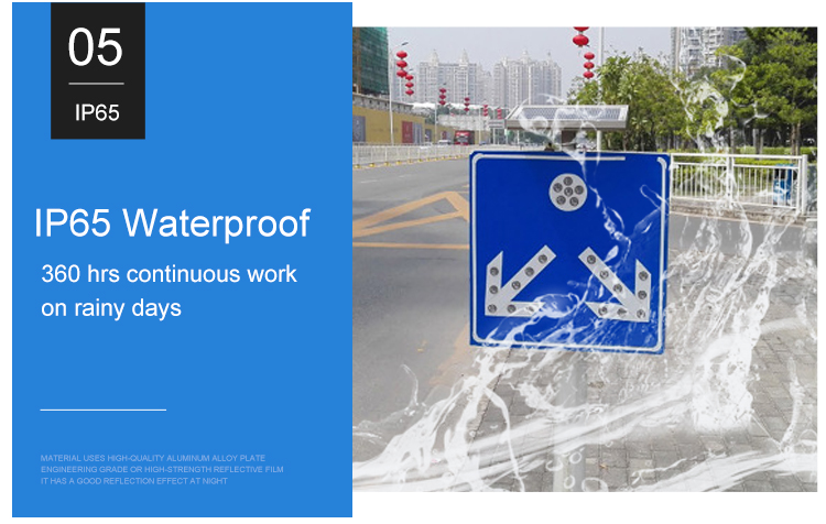 Aluminium Solar Reflective Traffic Signs High Bright Led Traffic Speed Sign