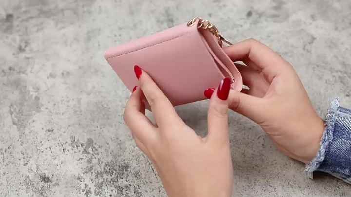 Women's Fashion Cute Pocket Wallet Wallet Card Case Ladies Coin Purse Women  Short Pure Color Wallet Money Bag
