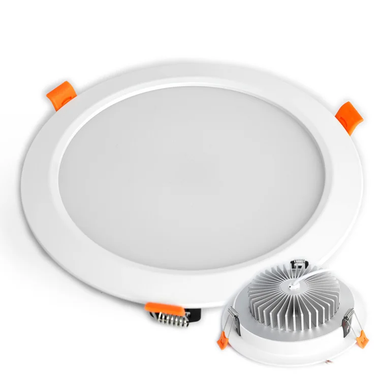 Популярный белый 9 Вт 12 Вт 15 Вт 18 Вт 24 Вт с регулируемой яркостью светодиодный потолочный Встраиваемый светодиодный потолочный круглый светильник