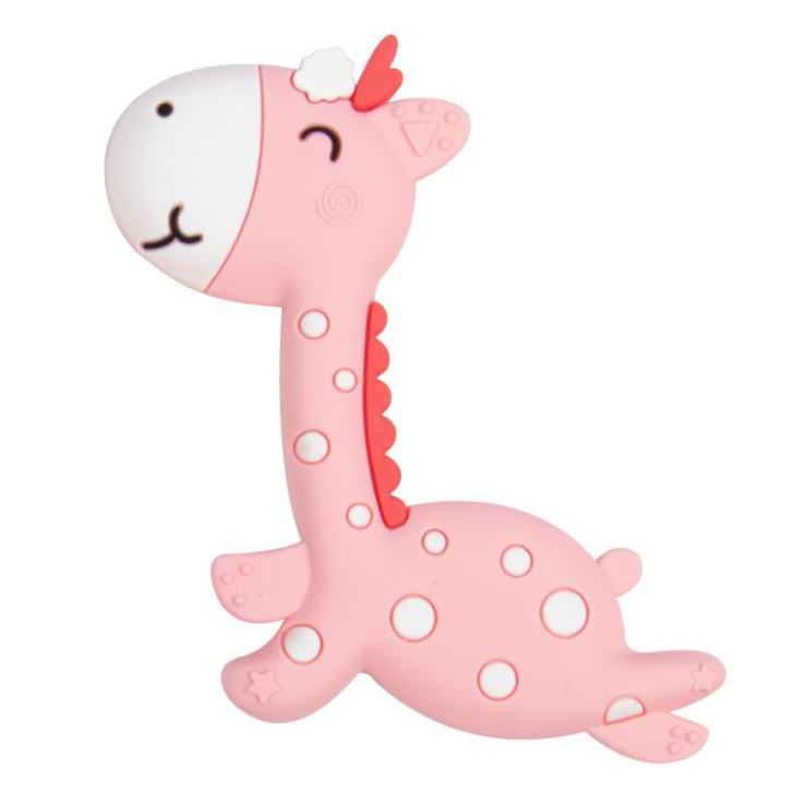 Еда класс BPA бесплатно розовый Силиконовый ребенок раннего Прорезыватель