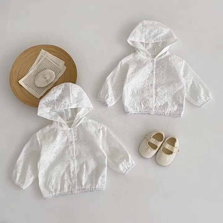 Engepapa Summer Newborn Embroidery Clothes Baby Girl Hooded