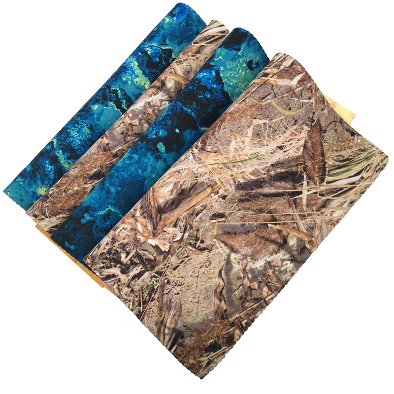 Минимальный объем заказа: 3 м 3 мм камуфляж неопрена CR ткани для подводной охоты Гидрокостюмы мягкий эластичный на дворе